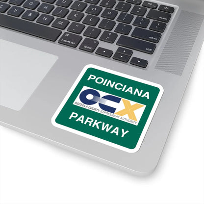 Poinciana Parkway shield (Florida) (Road Sign) STICKER Vinyl Kiss-Cut Decal - The Sticker Space