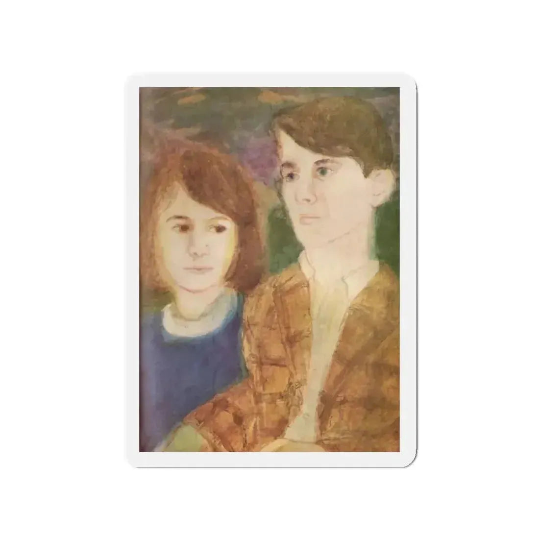 Point of Departure, Redbook, April 1964 (Magazine Illustration) Refrigerator Magnet 2 Inch Die-Cut - The Sticker Space