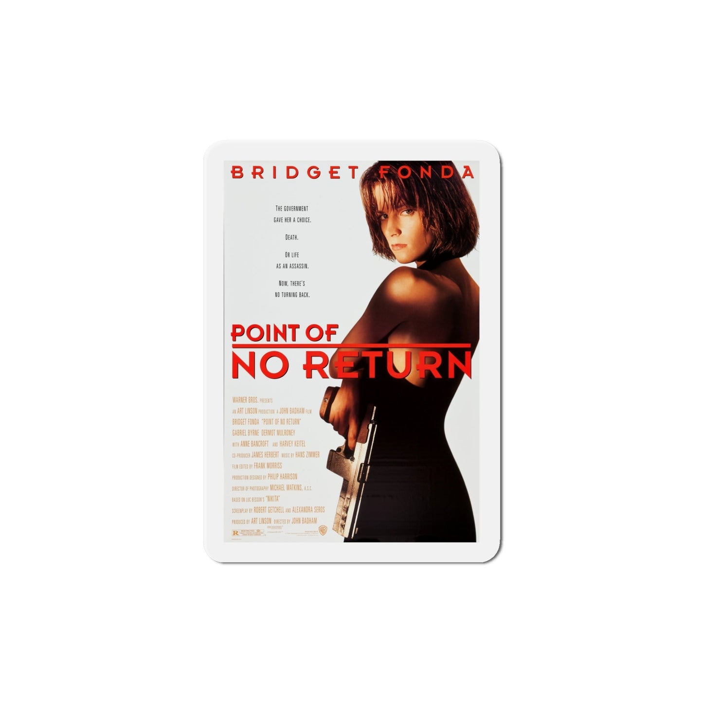 Point of No Return 1993 Movie Poster Die-Cut Magnet-6 Inch-The Sticker Space