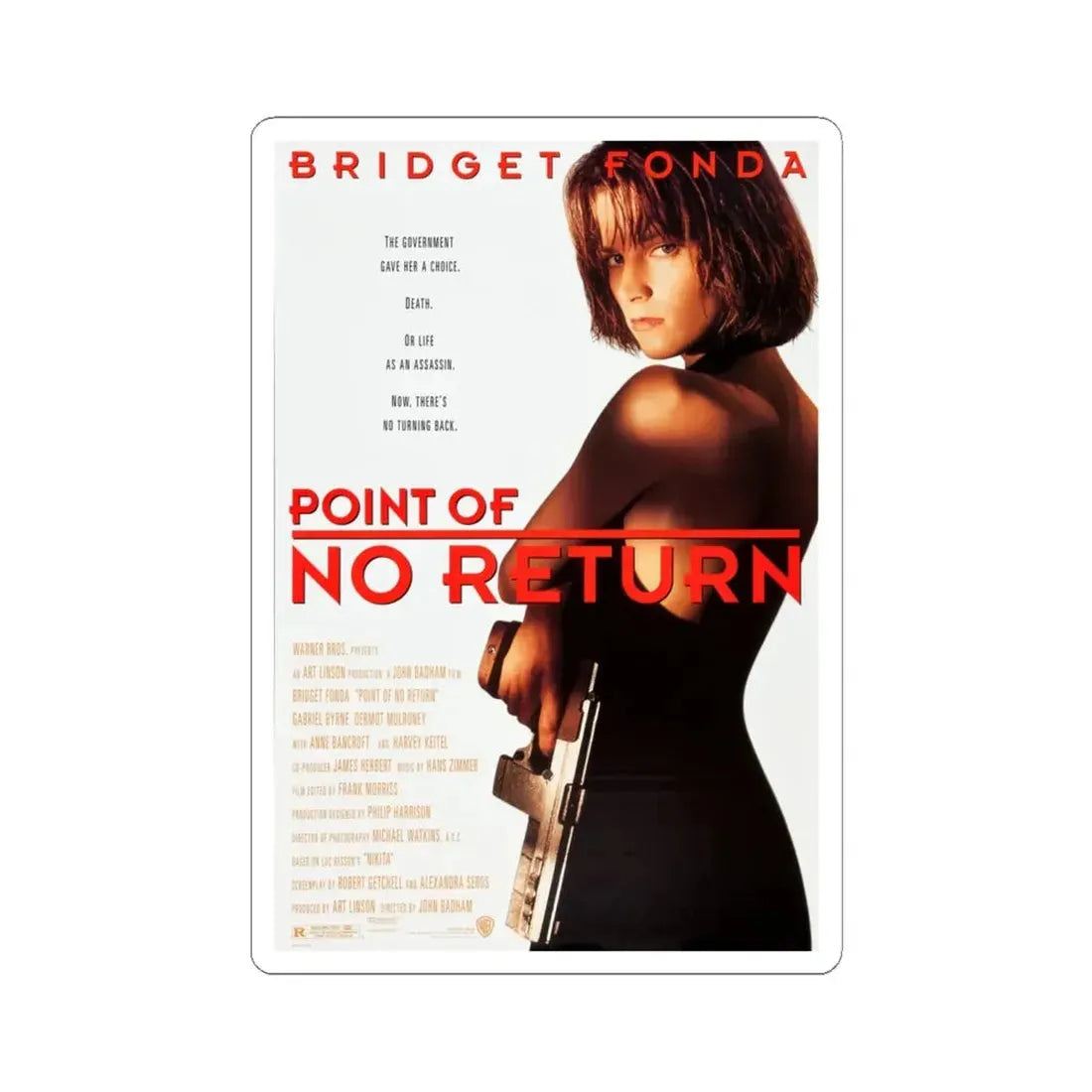 Point of No Return 1993 Movie Poster - STICKER Vinyl Kiss-Cut Decal 6 Inch White - The Sticker Space
