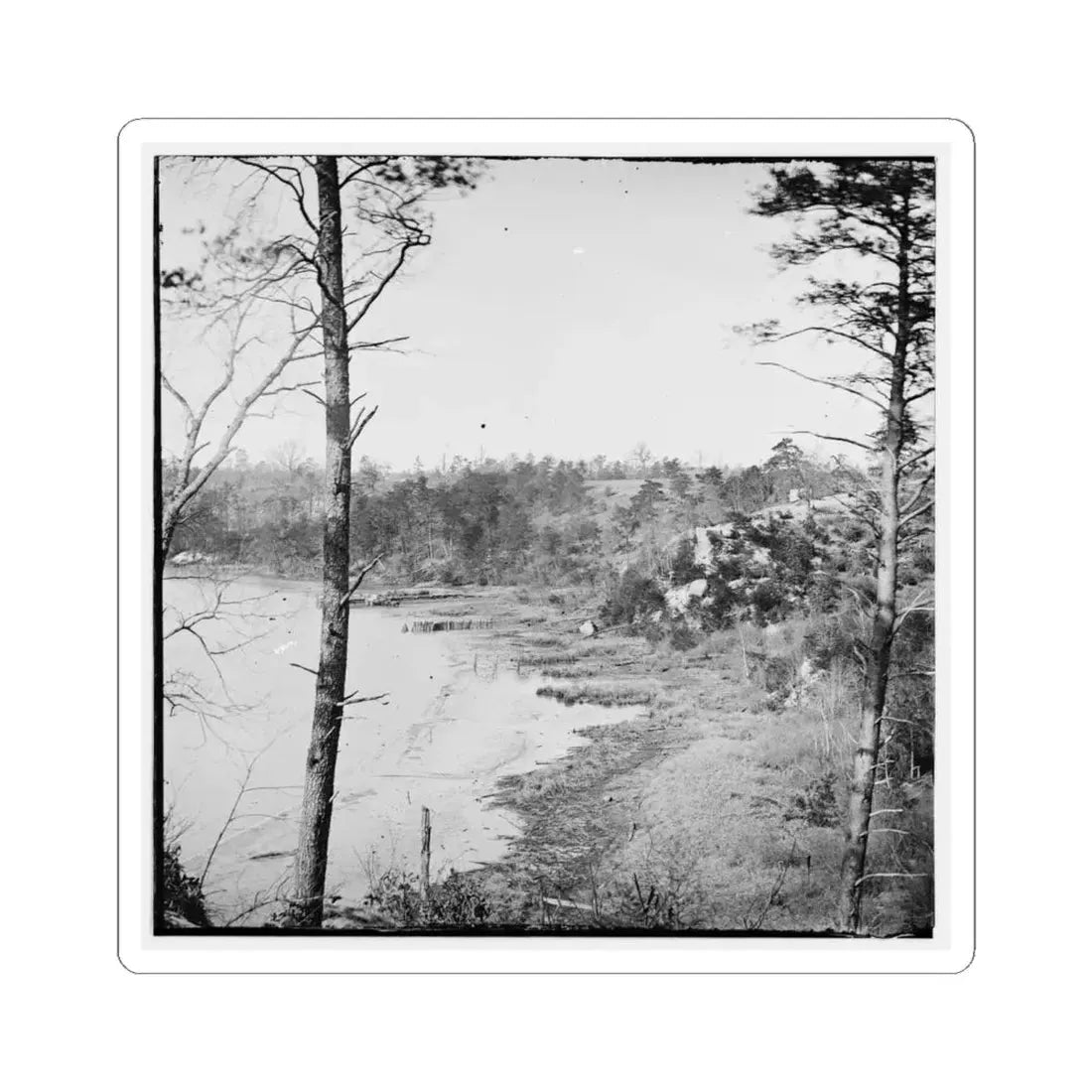 Point of Rocks, Virginia (Vicinity). View Along River (U.S. Civil War) STICKER Vinyl Kiss-Cut Decal 6 Inch White - The Sticker Space