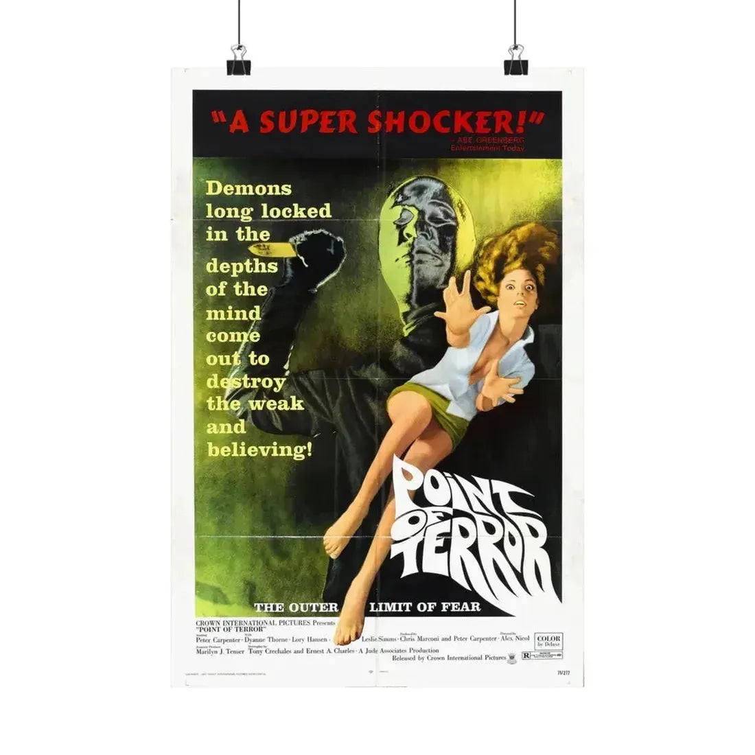 POINT OF TERROR 1971 - Paper Movie Poster 12″ x 18″ Matte - The Sticker Space