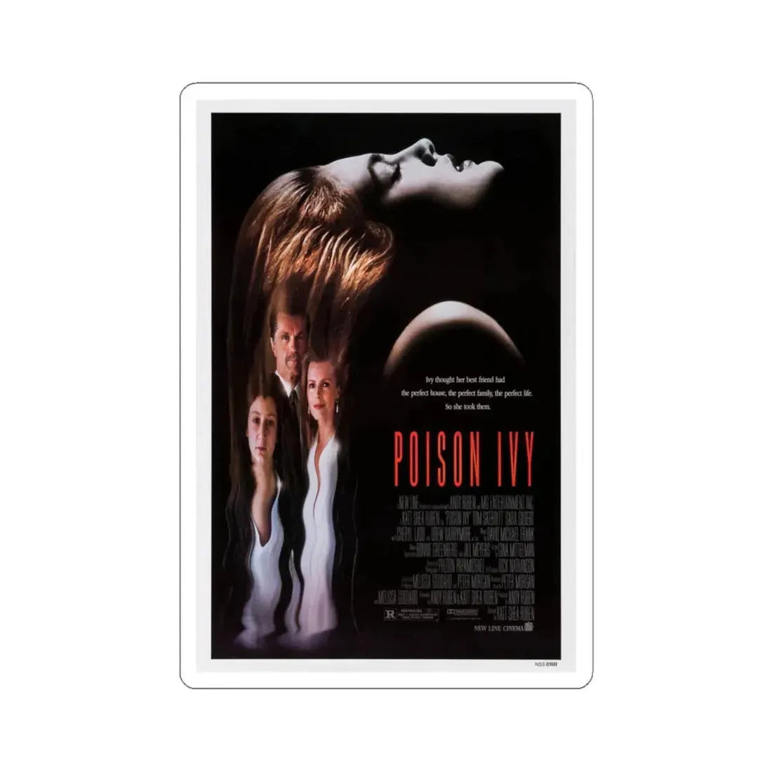 Poison Ivy 1992 Movie Poster - STICKER Vinyl Kiss-Cut Decal 6 Inch White - The Sticker Space