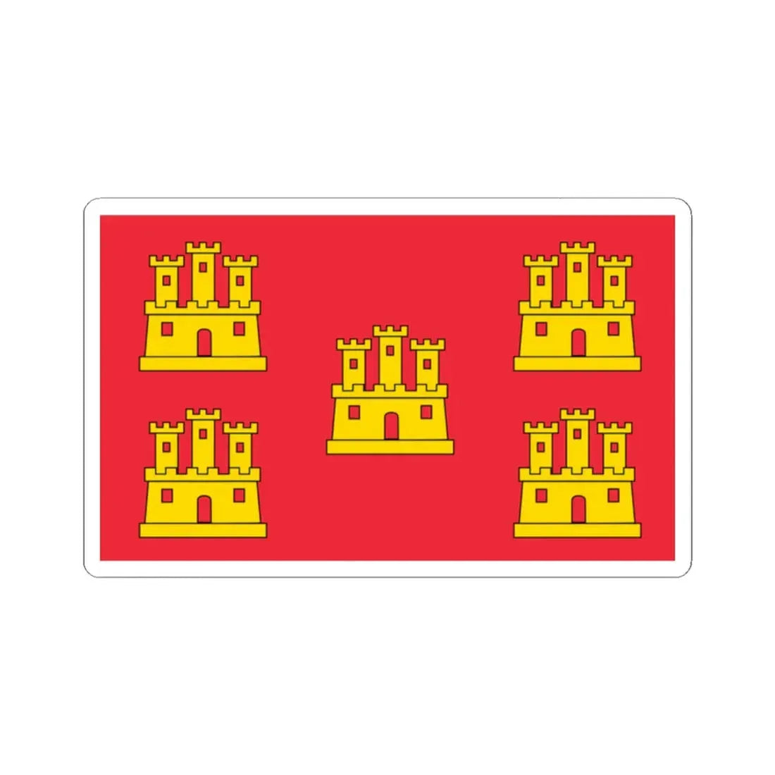 Poitou-Charentes flag (Belgium) STICKER Vinyl Kiss-Cut Decal 2 Inch White - The Sticker Space