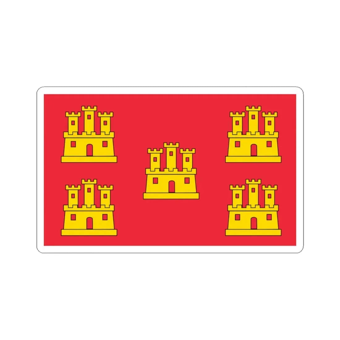 Poitou-Charentes flag (Belgium) STICKER Vinyl Kiss-Cut Decal 3 Inch White - The Sticker Space