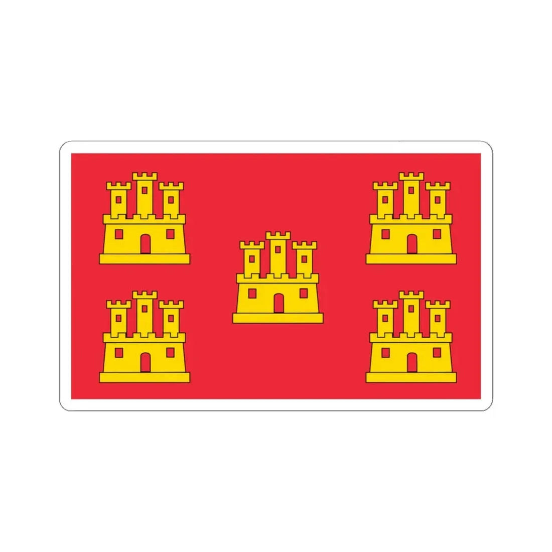 Poitou-Charentes flag (Belgium) STICKER Vinyl Kiss-Cut Decal 4 Inch White - The Sticker Space