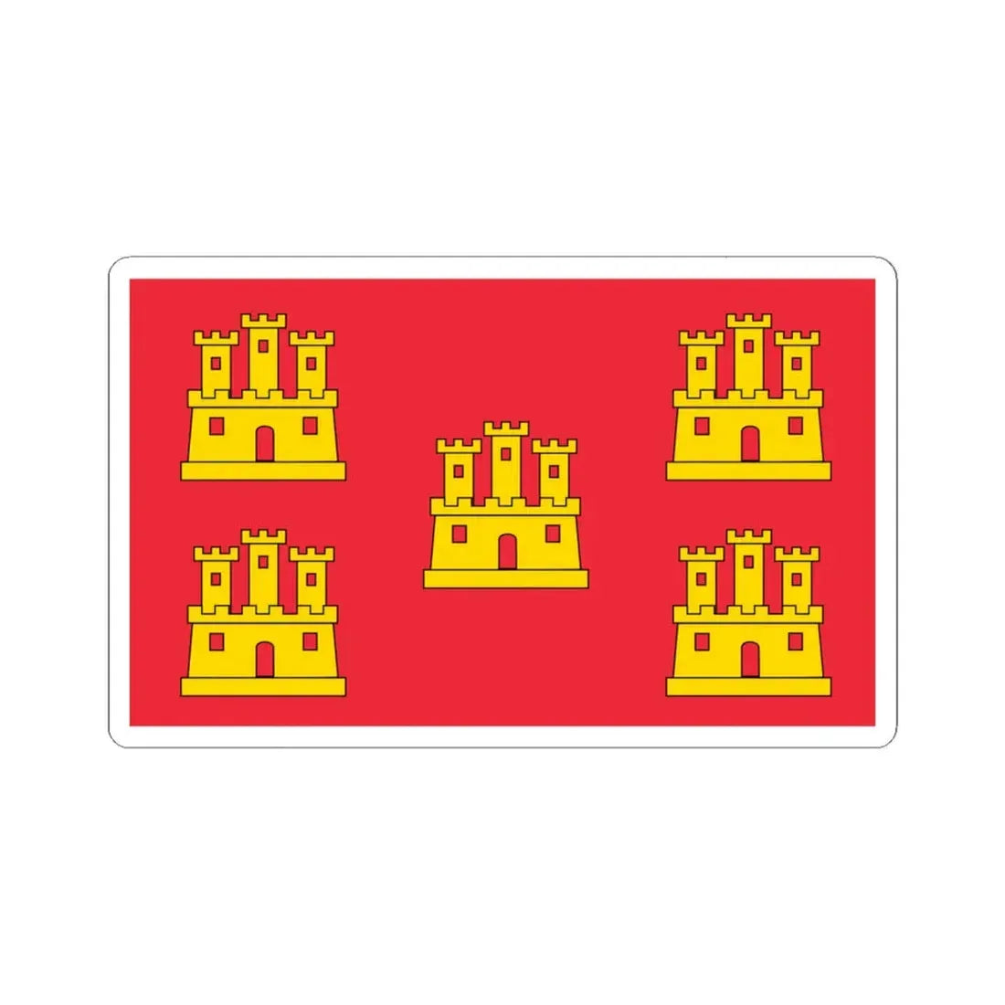 Poitou-Charentes flag (Belgium) STICKER Vinyl Kiss-Cut Decal 6 Inch White - The Sticker Space