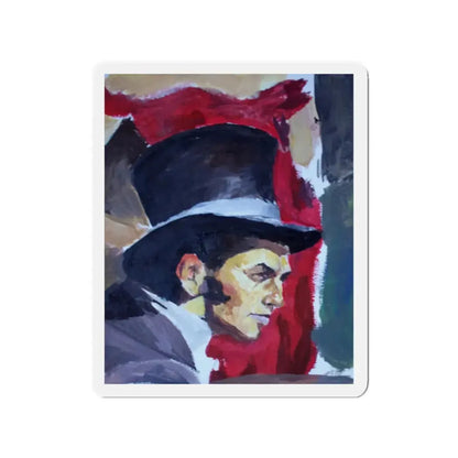 Poker Game, Study of the painting (Magazine Illustration) Refrigerator Magnet - The Sticker Space