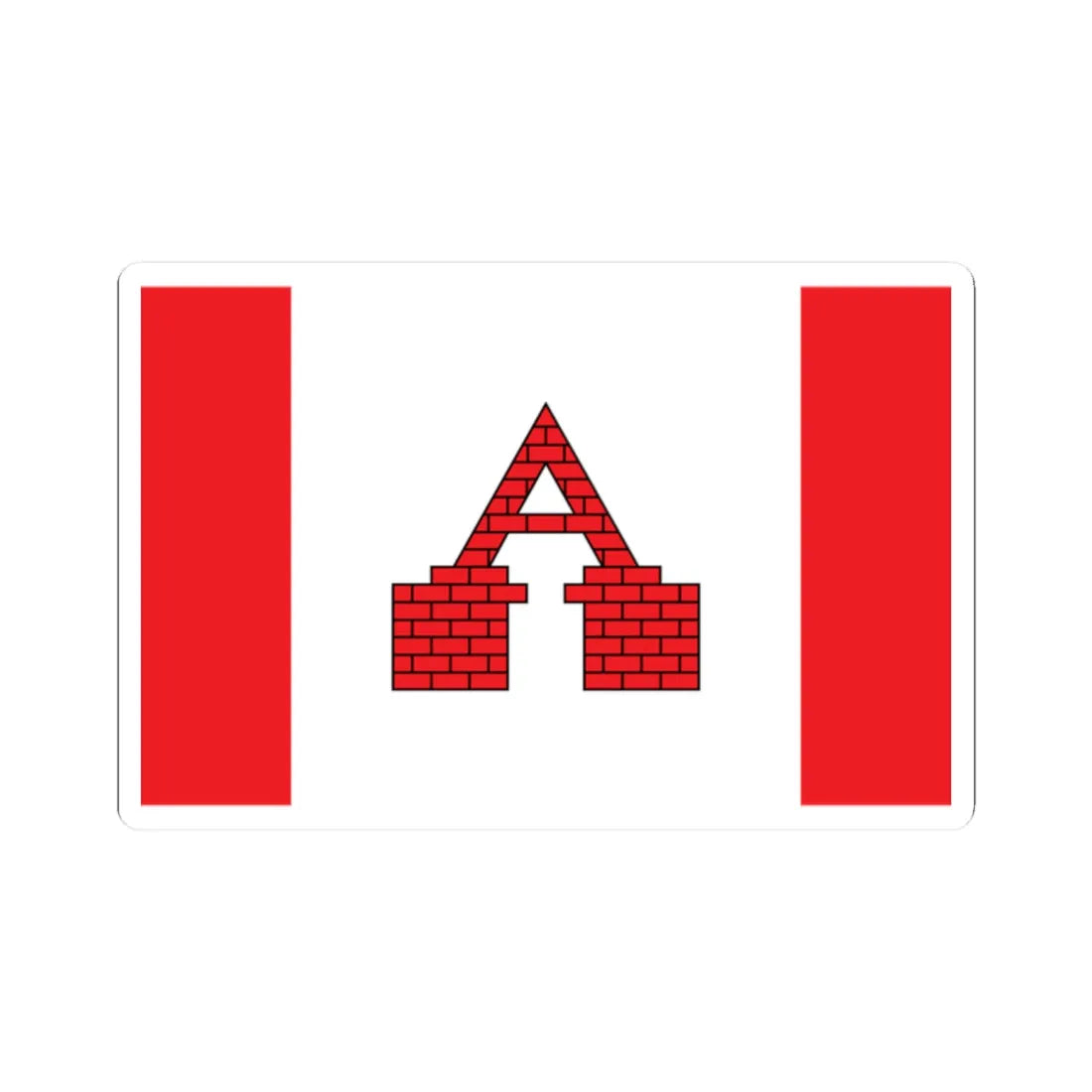 POL Aleksandrow Kujawski flag (Poland) STICKER Vinyl Kiss-Cut Decal 2 Inch White - The Sticker Space