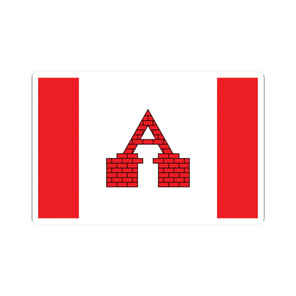 POL Aleksandrow Kujawski flag (Poland) STICKER Vinyl Kiss-Cut Decal 2 Inch White - The Sticker Space