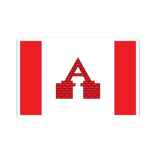 POL Aleksandrow Kujawski flag (Poland) STICKER Vinyl Kiss-Cut Decal 2 Inch White - The Sticker Space