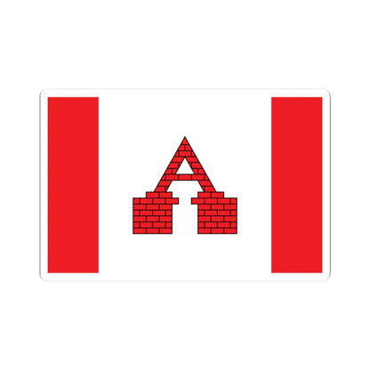 POL Aleksandrow Kujawski flag (Poland) STICKER Vinyl Kiss-Cut Decal 3 Inch White - The Sticker Space