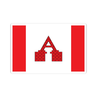 POL Aleksandrow Kujawski flag (Poland) STICKER Vinyl Kiss-Cut Decal 6 Inch White - The Sticker Space