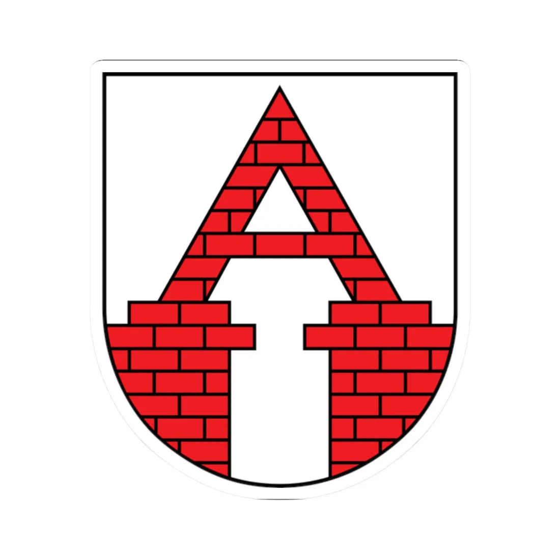 POL Aleksandrów Kujawski COA (Poland) (Coat of Arms) STICKER Vinyl Kiss-Cut Decal 2 Inch White - The Sticker Space