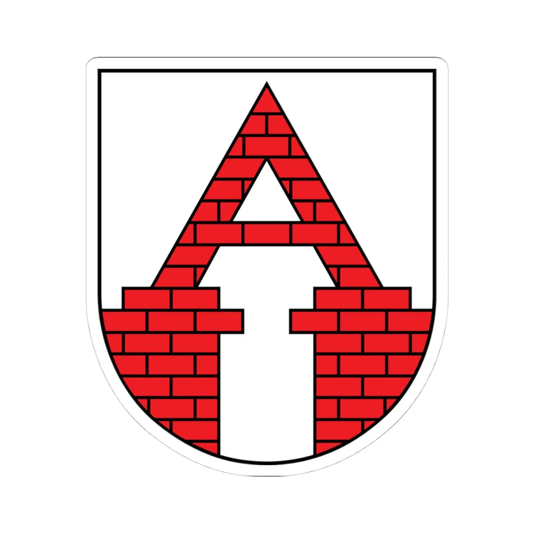 POL Aleksandrów Kujawski COA (Poland) (Coat of Arms) STICKER Vinyl Kiss-Cut Decal 4 Inch White - The Sticker Space