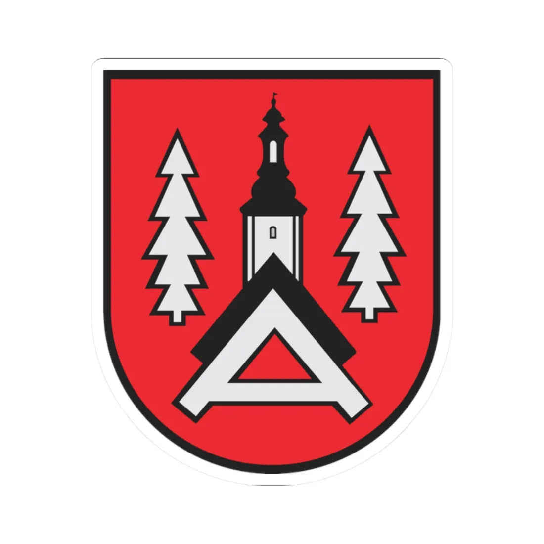 POL Alwernia COA (Poland) (Coat of Arms) STICKER Vinyl Kiss-Cut Decal 2 Inch White - The Sticker Space