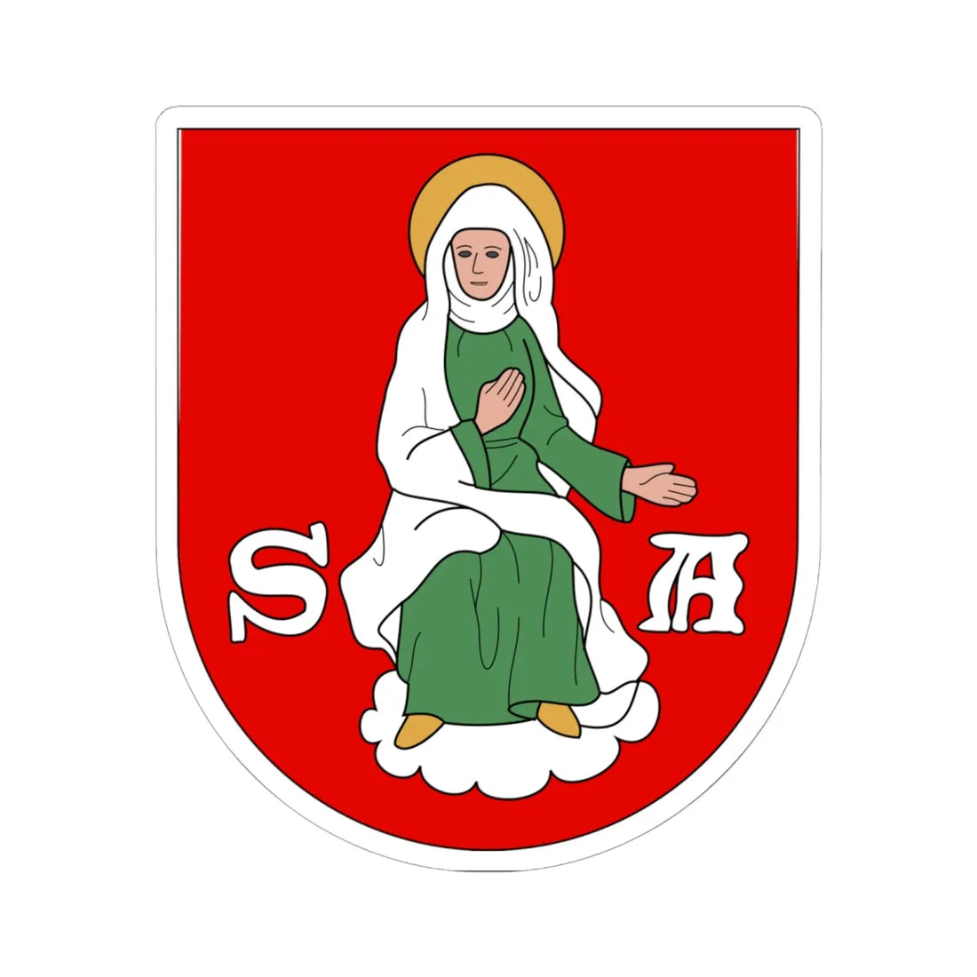 POL Annopol COA (Poland) (Coat of Arms) STICKER Vinyl Kiss-Cut Decal 6 Inch White - The Sticker Space