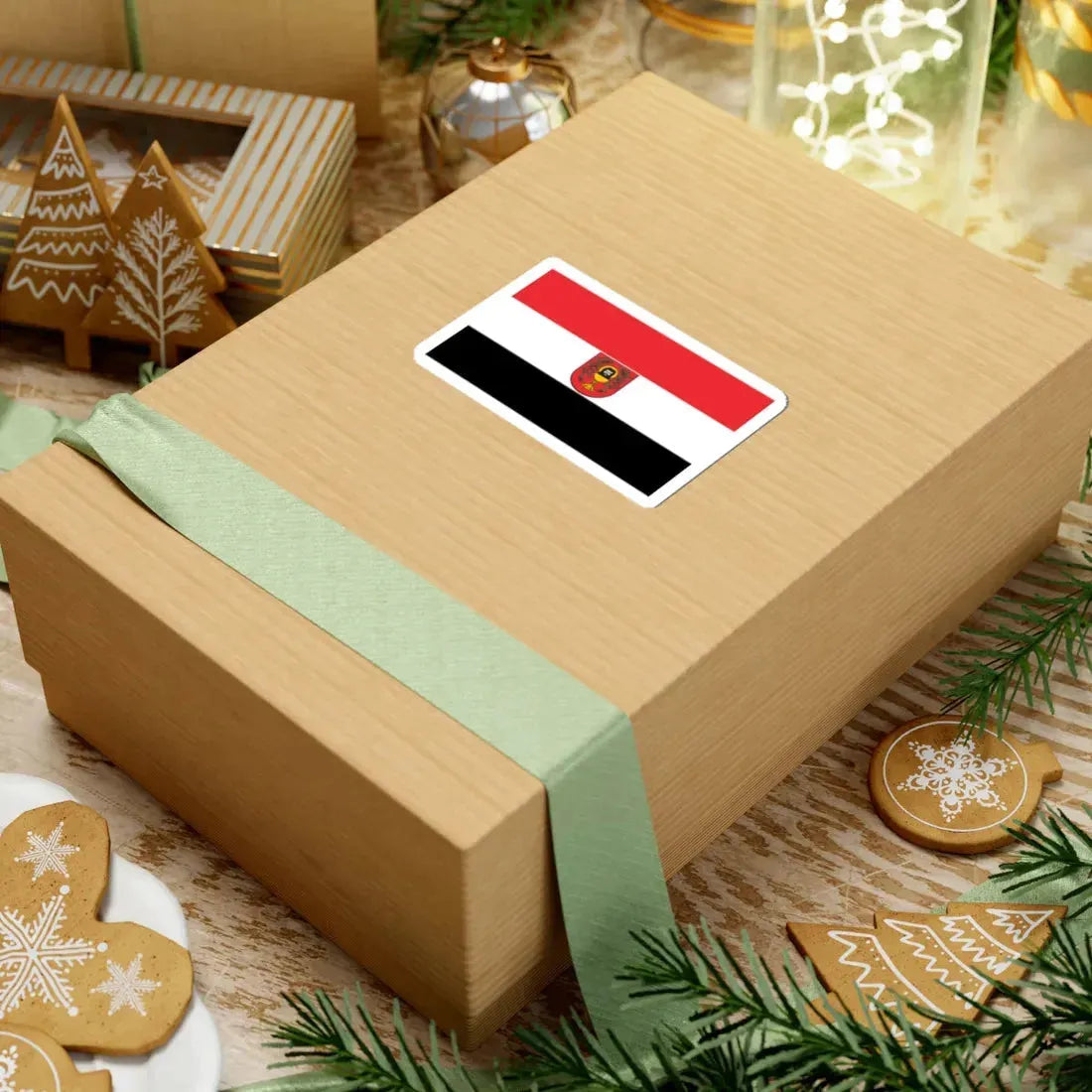 POL Łasin flag (Poland) STICKER Vinyl Kiss-Cut Decal - The Sticker Space