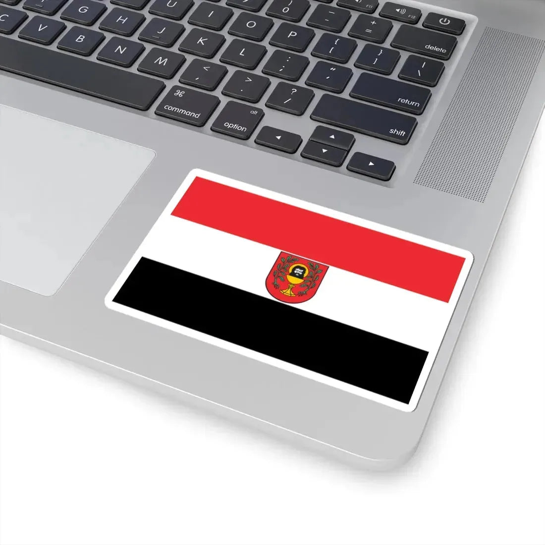 POL Łasin flag (Poland) STICKER Vinyl Kiss-Cut Decal - The Sticker Space