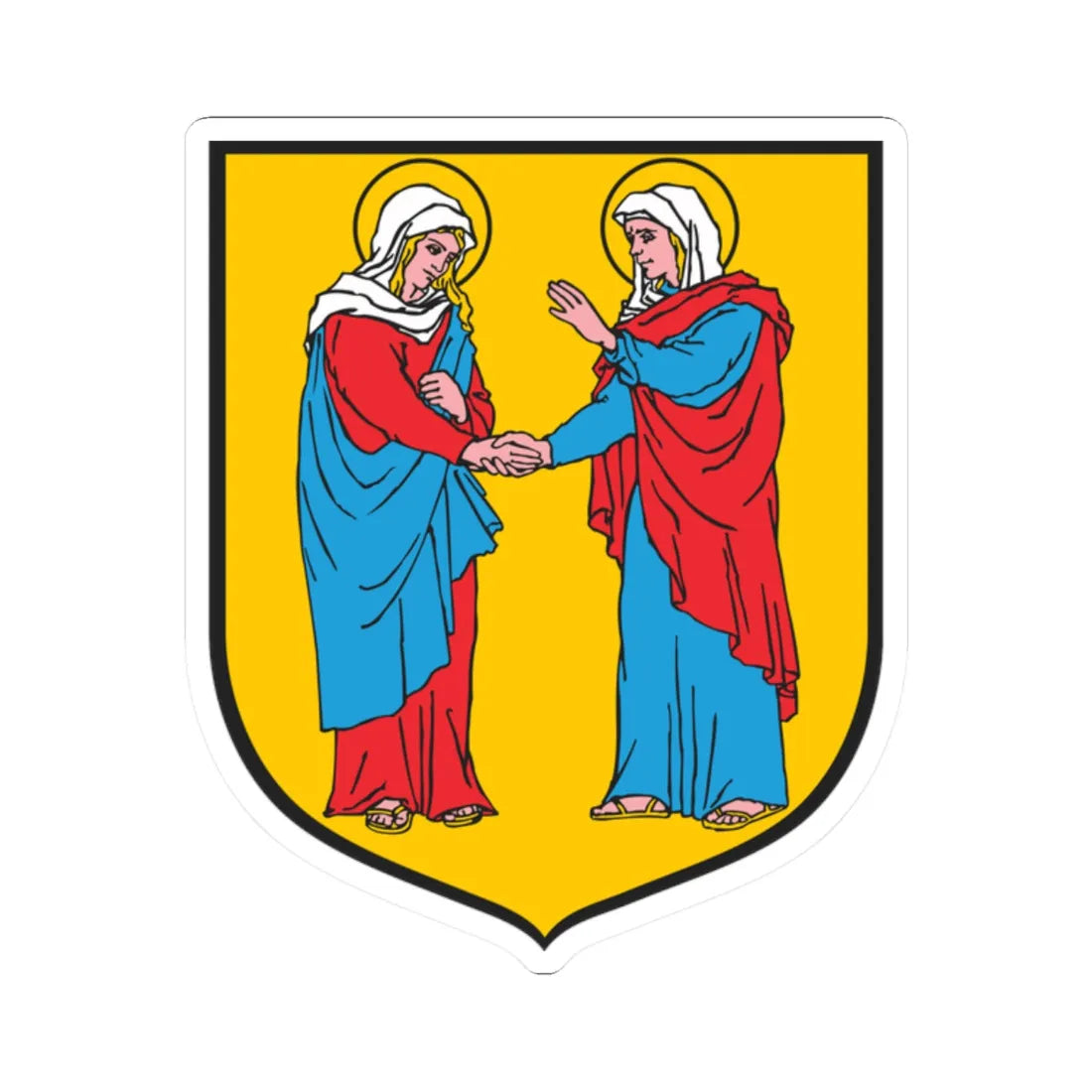 POL Baborów COA (Poland) (Coat of Arms) STICKER Vinyl Kiss-Cut Decal 2 Inch White - The Sticker Space