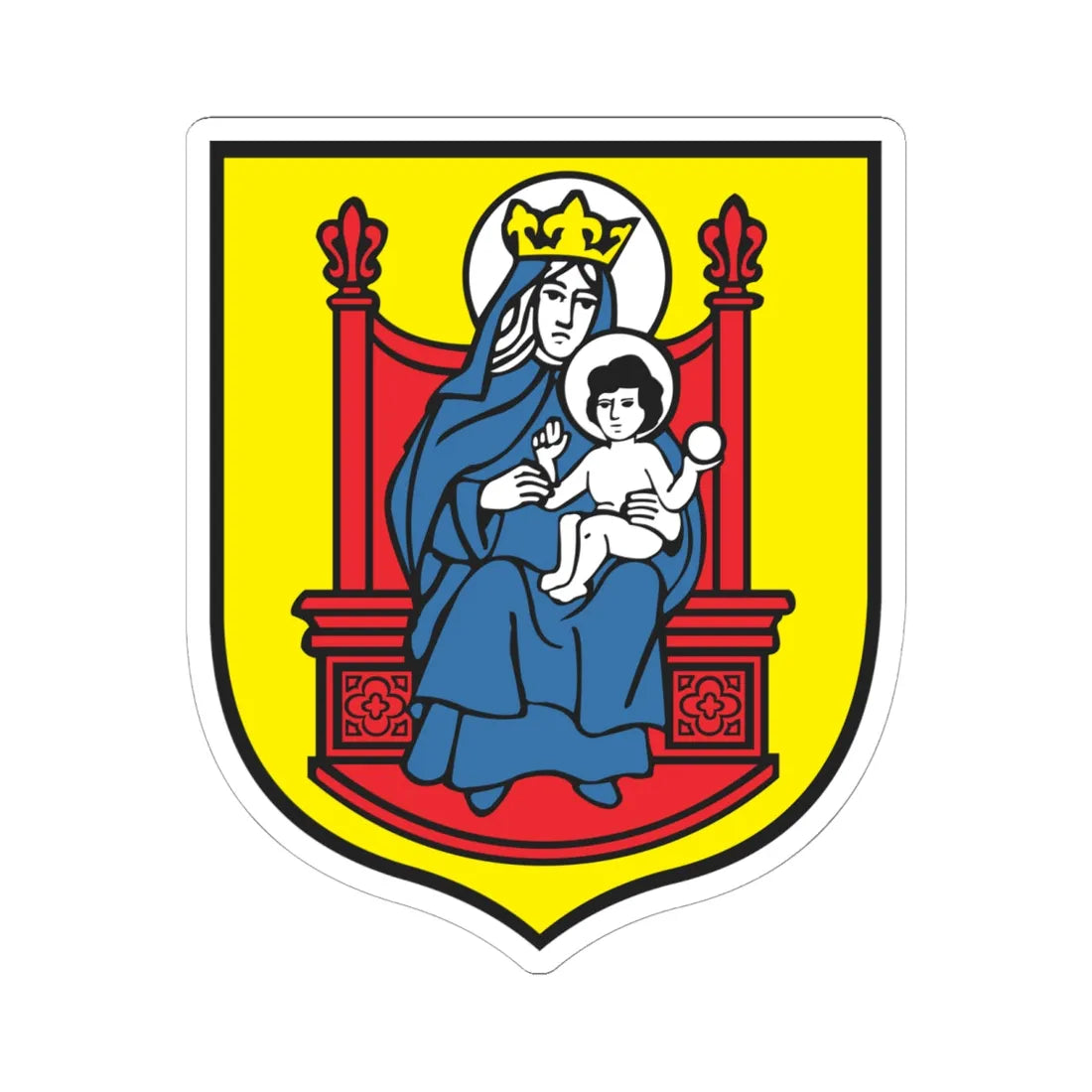 POL Bardo COA (Poland) (Coat of Arms) STICKER Vinyl Kiss-Cut Decal 6 Inch White - The Sticker Space