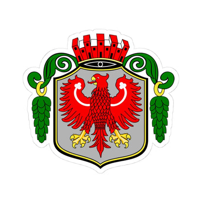 POL Barlinek COA old (Poland) (Coat of Arms) STICKER Vinyl Kiss-Cut Decal 4 Inch White - The Sticker Space