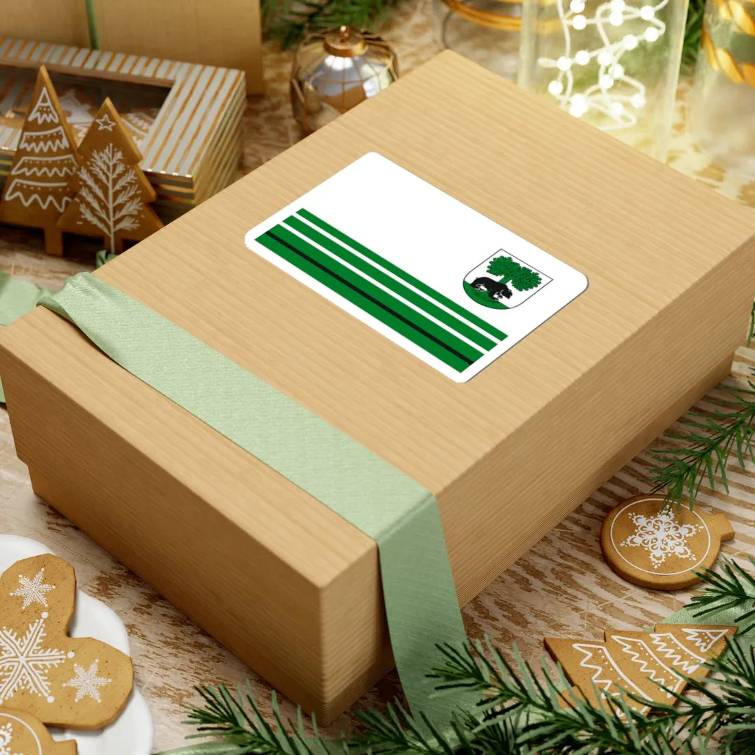 POL Barwice flag (Poland) STICKER Vinyl Kiss-Cut Decal - The Sticker Space