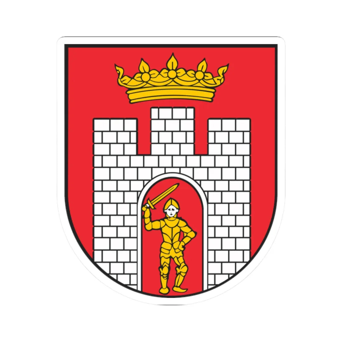 POL Błaszki COA old (Poland) (Coat of Arms) STICKER Vinyl Kiss-Cut Decal 2 Inch White - The Sticker Space