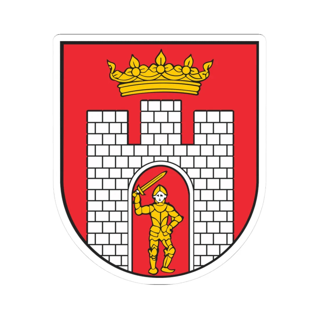 POL Błaszki COA old (Poland) (Coat of Arms) STICKER Vinyl Kiss-Cut Decal 3 Inch White - The Sticker Space