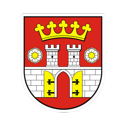 POL Będzin COA (Poland) (Coat of Arms) STICKER Vinyl Kiss-Cut Decal 3 Inch White - The Sticker Space