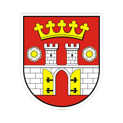 POL Będzin COA (Poland) (Coat of Arms) STICKER Vinyl Kiss-Cut Decal 4 Inch White - The Sticker Space