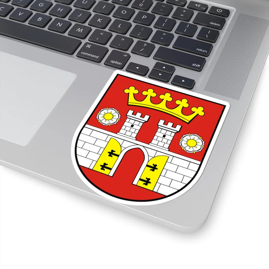 POL Będzin COA (Poland) (Coat of Arms) STICKER Vinyl Kiss-Cut Decal - The Sticker Space