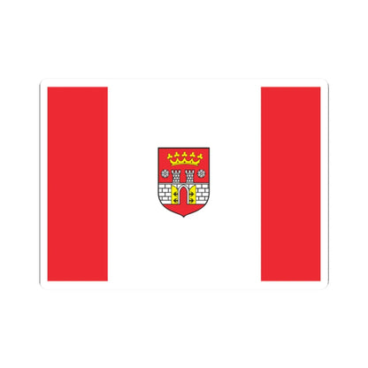 POL Bedzin flag (Poland) STICKER Vinyl Kiss-Cut Decal 2 Inch White - The Sticker Space