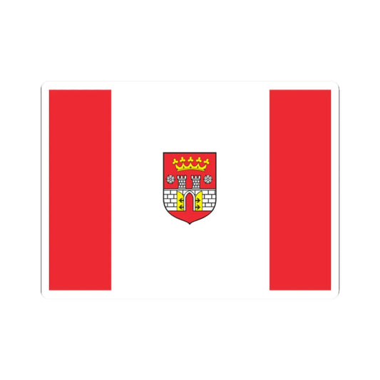 POL Bedzin flag (Poland) STICKER Vinyl Kiss-Cut Decal 2 Inch White - The Sticker Space