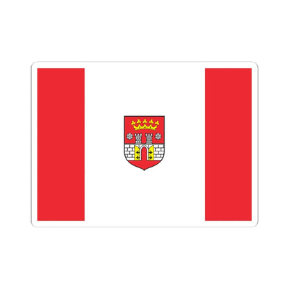 POL Bedzin flag (Poland) STICKER Vinyl Kiss-Cut Decal 3 Inch White - The Sticker Space