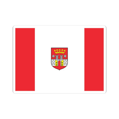 POL Bedzin flag (Poland) STICKER Vinyl Kiss-Cut Decal 4 Inch White - The Sticker Space