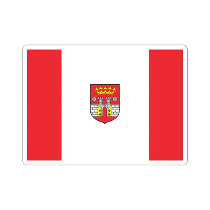 POL Bedzin flag (Poland) STICKER Vinyl Kiss-Cut Decal 6 Inch White - The Sticker Space