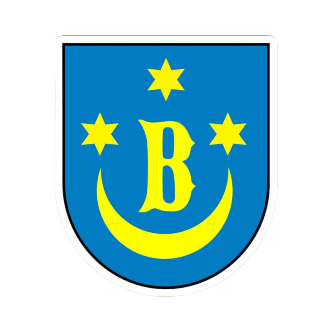 POL Bełżyce COA old (Poland) (Coat of Arms) STICKER Vinyl Kiss-Cut Decal 2 Inch White - The Sticker Space