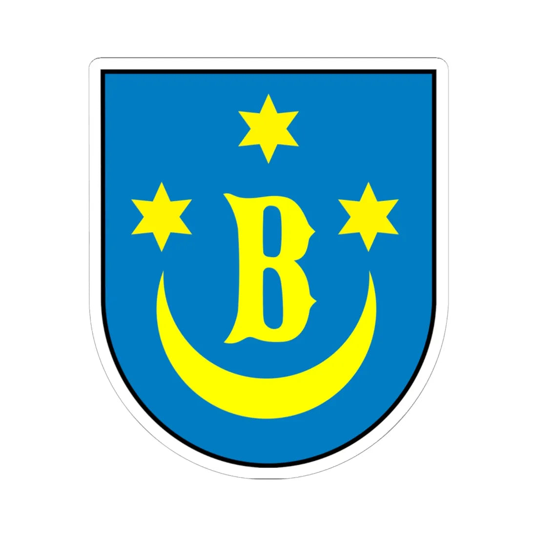 POL Bełżyce COA old (Poland) (Coat of Arms) STICKER Vinyl Kiss-Cut Decal 6 Inch White - The Sticker Space