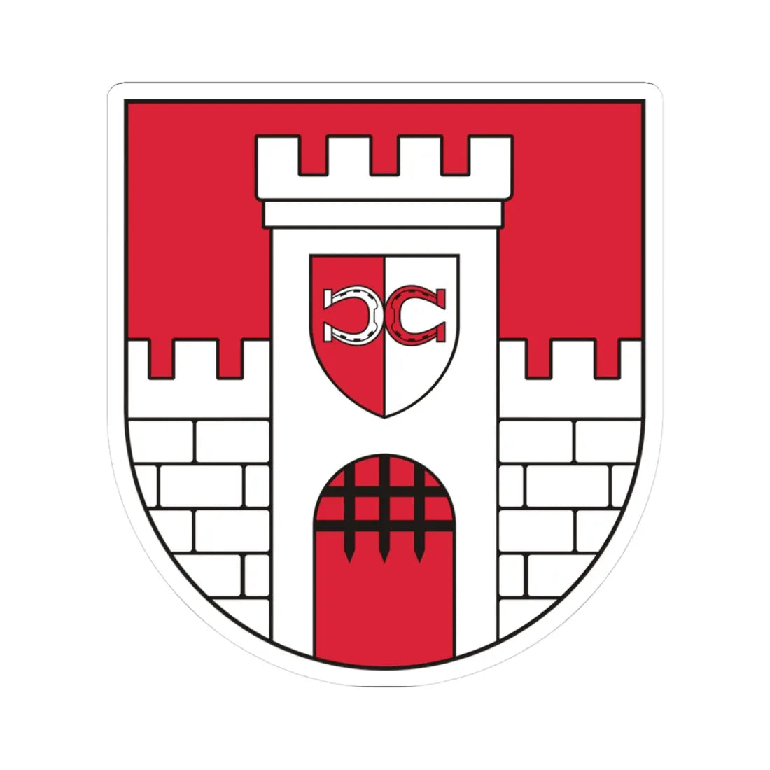 POL Biała COA (Poland) (Coat of Arms) STICKER Vinyl Kiss-Cut Decal 3 Inch White - The Sticker Space