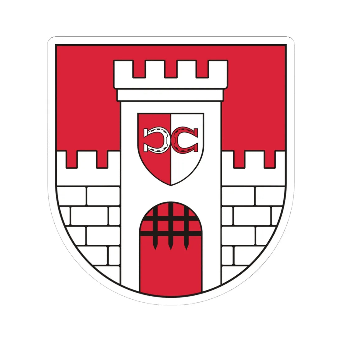 POL Biała COA (Poland) (Coat of Arms) STICKER Vinyl Kiss-Cut Decal 4 Inch White - The Sticker Space