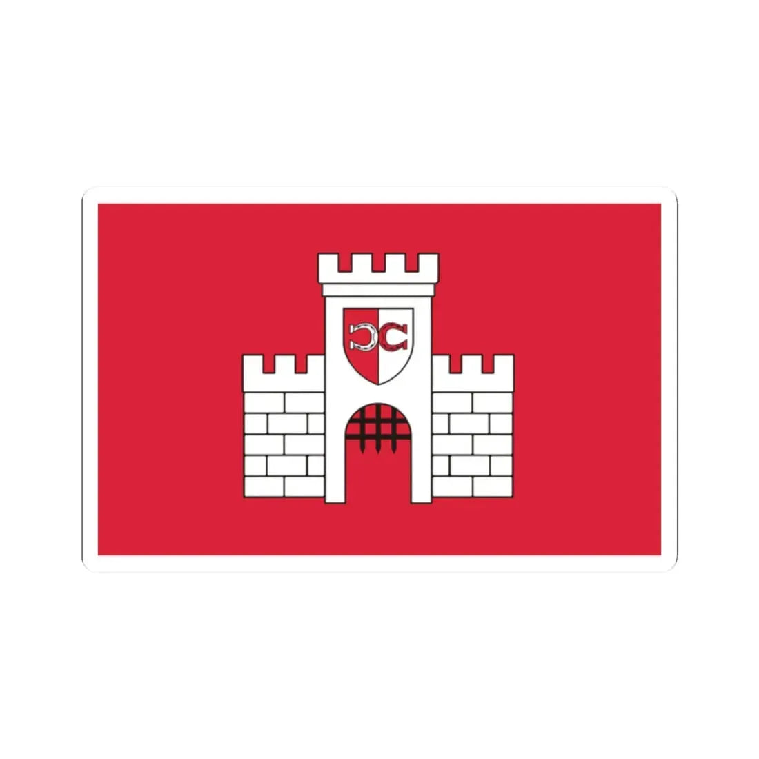 POL Biała flag (Poland) STICKER Vinyl Kiss-Cut Decal 2 Inch White - The Sticker Space