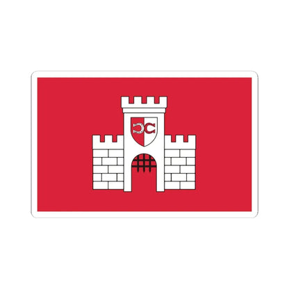 POL Biała flag (Poland) STICKER Vinyl Kiss-Cut Decal 4 Inch White - The Sticker Space