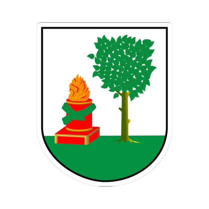 POL Biała Piska COA (Poland) (Coat of Arms) STICKER Vinyl Kiss-Cut Decal 3 Inch White - The Sticker Space