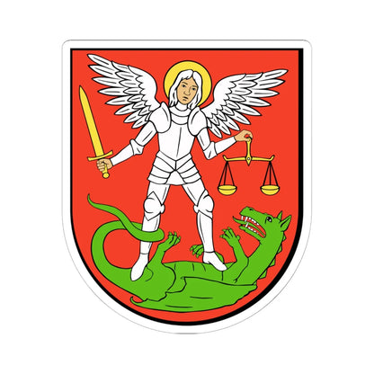 POL Biała Podlaska COA (Poland) (Coat of Arms) STICKER Vinyl Kiss-Cut Decal 6 Inch White - The Sticker Space