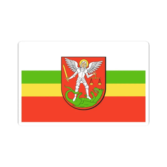 POL Biała Podlaska flag (Poland) STICKER Vinyl Kiss-Cut Decal 2 Inch White - The Sticker Space