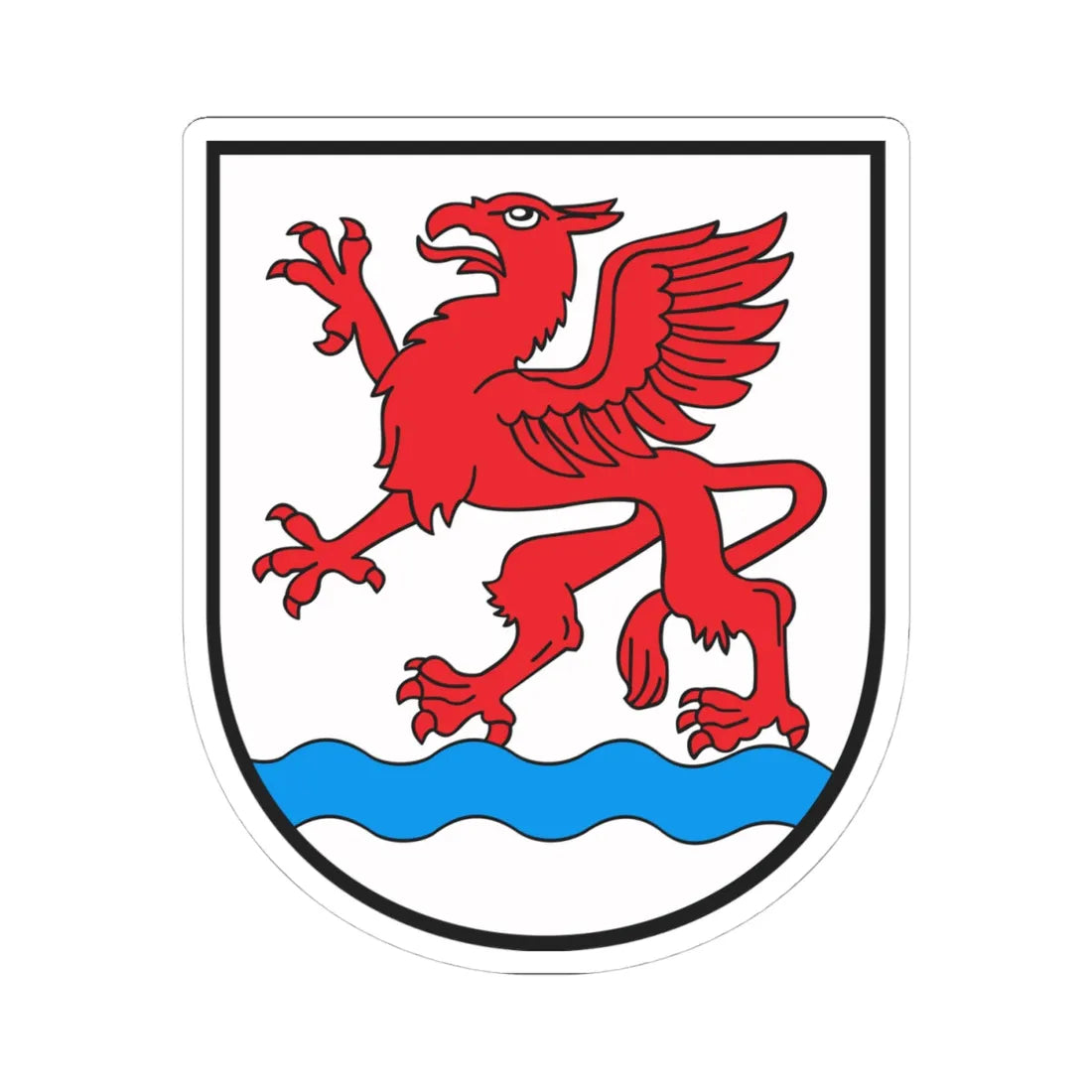 POL Białogard COA (Poland) (Coat of Arms) STICKER Vinyl Kiss-Cut Decal 4 Inch White - The Sticker Space