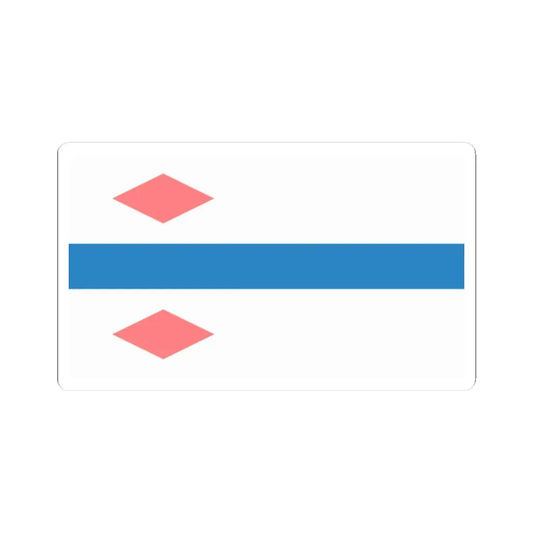 POL Białogard flag (Poland) STICKER Vinyl Kiss-Cut Decal 2 Inch White - The Sticker Space