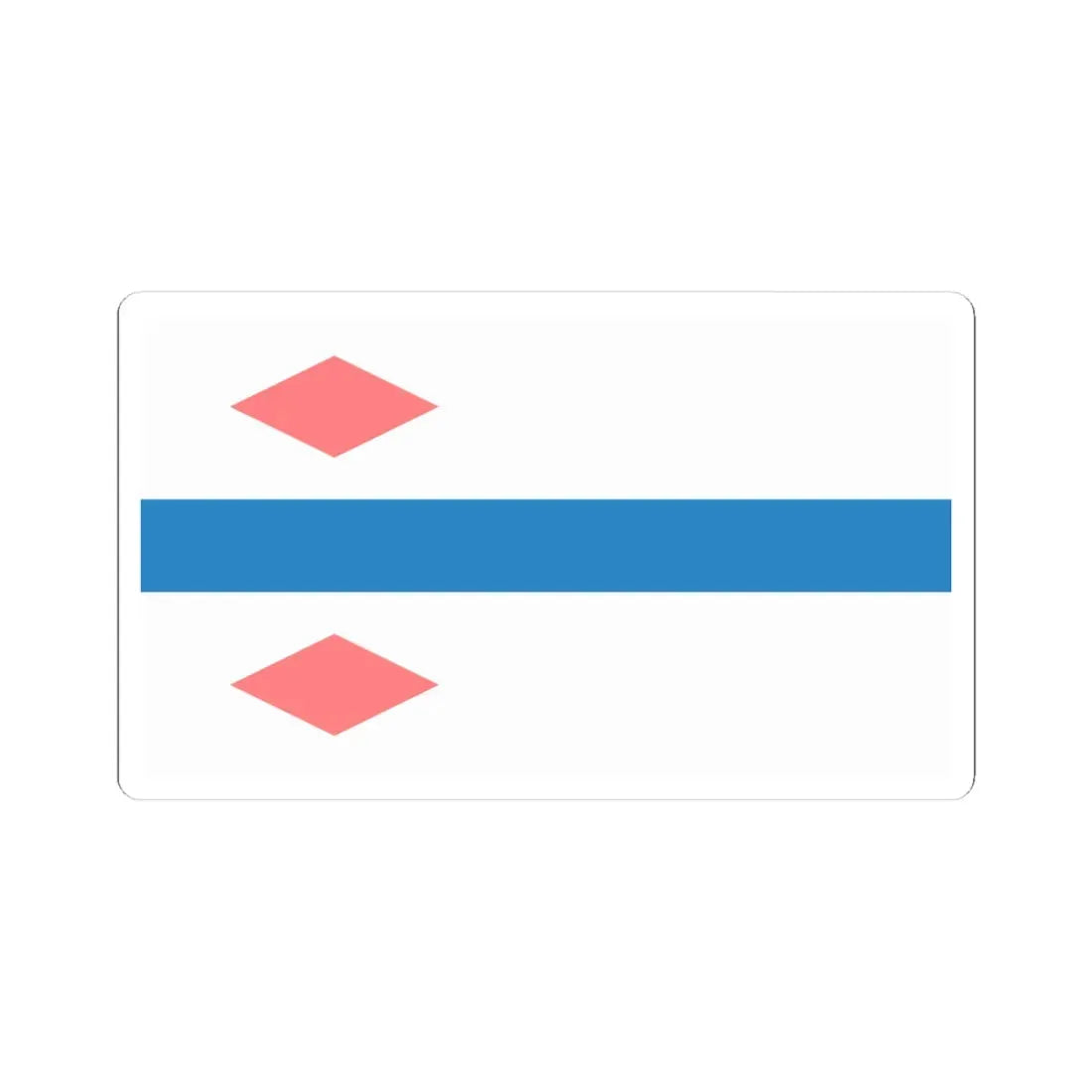 POL Białogard flag (Poland) STICKER Vinyl Kiss-Cut Decal 4 Inch White - The Sticker Space