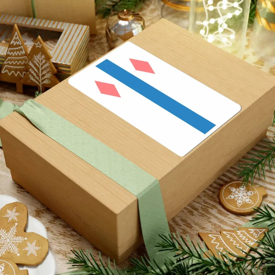 POL Białogard flag (Poland) STICKER Vinyl Kiss-Cut Decal - The Sticker Space